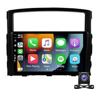 Generico HTXPSM Android 14 9'' Autoradio Doppio DIN Touch Screen Radio Navigazione per Mitsubishi Pajero 2006-2020 con Wireless CarPlay Android Auto BT Telecamera di Backup Controllo del Volante
