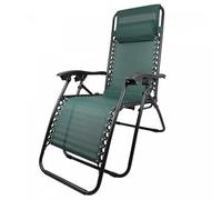 Generico HU-094 Sdraio Virtus Verde con braccioli lettino reclinabile pieghevole da giardino per mare piscina