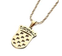 Generico Huangshan Croatia Flag Pendant Necklaces for Women Men，Croatian National Symbol Jewelry，with Croatia Badge ，Stainless Steel ，Ethnic Necklace (Model 2)