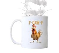 Generico Hühner Tasse - Keramik Tier Tasse, Lustiger Bauernhof Trinkbecher, Kaffeetasse, Tierbecher Henne | Kaffee Tee Becher, Für Frauen Männer Familie Freunde Küche Haus