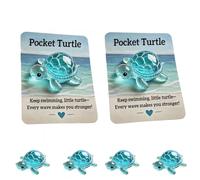 Generico Hug Card Resin Animal, Animal Pocket Hug Gifts, Cute Turtle Encouragement, Cute Emotional Support Turtle Elephant Penguin Frog Bear Encouragement Anxiety Stress Relief (2pcs-c)