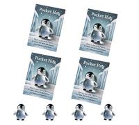Generico Hug Card Resin Animal, Animal Pocket Hug Gifts, Cute Turtle Encouragement, Cute Emotional Support Turtle Elephant Penguin Frog Bear Encouragement Anxiety Stress Relief (4pcs-2)