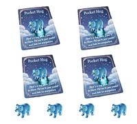 Generico Hug Card Resin Animal, Animal Pocket Hug Gifts, Cute Turtle Encouragement, Cute Emotional Support Turtle Elephant Penguin Frog Bear Encouragement Anxiety Stress Relief (4pcs-4)