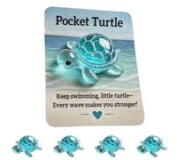 Generico Hug Card Resin Animal, Animal Pocket Hug Gifts, Cute Turtle Encouragement, Cute Emotional Support Turtle Elephant Penguin Frog Bear Encouragement Anxiety Stress Relief (C)