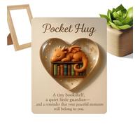 Generico Hug Greeting Card, Heartwarming Gift, Pocket 3D Heart Keepsake, Comfort Encouragement Token, Cute Calming Companion, For Teens Students Adults Friends Holiday Birthday