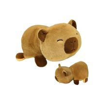 Generico Huggable Capybara Plush, Stuffed Animal Bee Throw Pillow, Adorable Animals Plush Toy, Soft Sleeping Companion Doll for Kids Boys Girls Teens Adults Bedtime Travel Present, 13.78 inches