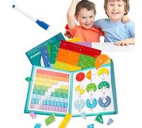 Generico Humblyman Magnetic Fraction Demonstration Book, Magnetic Fraction Educational Puzzle, Fraction Tiles And Circles Enhance Mathematical Skills (1Set)