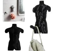 Generico Hung Hook Fun Muscular Man Wall Hook, 3D Muscle Man Coat Hanger for Bathroom Bedroom, Wall Mounted Muscle Men Hooks for Towels Coats and Bags, Unique Humorous Home Decor