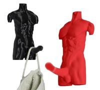 Generico Hung Hook Fun Muscular Man Wall Hook, 3D Muscle Man Coat Hanger for Bathroom Bedroom, Wall Mounted Muscle Men Hooks for Towels Coats and Bags, Unique Humorous Home Decor