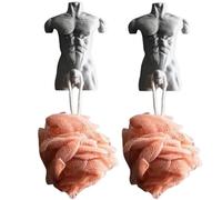 Generico Hung Hook Fun Muscular Man Wall Hook, 3D Muscle Man Coat Hanger for Bathroom Bedroom, Wall Mounted Muscle Men Hooks for Towels Coats and Bags, Unique Humorous Home Decor