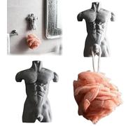 Generico Hung Hook Fun Muscular Man Wall Hook, 3D Muscle Man Coat Hanger for Bathroom Bedroom, Wall Mounted Muscle Men Hooks for Towels Coats and Bags, Unique Humorous Home Decor