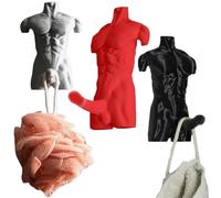 Generico Hung Hook Fun Muscular Man Wall Hook, 3D Muscle Man Coat Hanger for Bathroom Bedroom, Wall Mounted Muscle Men Hooks for Towels Coats and Bags, Unique Humorous Home Decor