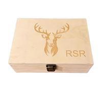 Generico Hunter Memory Box - Vintage Keepsake Container, Small Decorative Box with Deer Pattern, Stylish and Functional Storage for, Personalized Gift and Home Decor Accessory