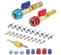 Generico HVAC Valve Core Removal Tool Kit, Air Conditioning Repair Kits, High Low Pressure Easy Remover Installer for A/C Schraders Valve Replacement Cooling System Maintenance, 20.9x9x5.8 Inches