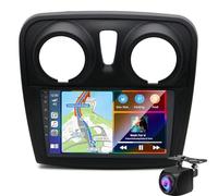 Generico HYSHAOLE 9" Android 14 autoradio a Stereo Auto Android 2Din Radio HD Touchscreen, Autoradio GPS Navigatore con Wireless Carplay Android Auto per Dacia Sandero Logan MK2 2012-2020