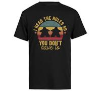 Generico I Read The Rules So You Dont Have To T-Shirt A Maniche Corte da Uomo Nera da Uomo