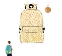 Generico Ice Cream Backpack for Boys, Baseball Drip Backpack, Shoulder Bag, with Side Pockets, Kawaii Large Capacity (Yellow)