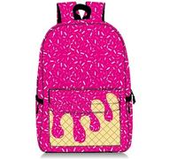 Generico Ice Cream Backpack Kawaii Shoulder Backpacks, Cute Large Capacity Daypack, Lightweight with Pockets Daily Use Women Men (#8)