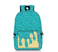 Generico Ice Cream Backpack Kawaii Shoulder Bagpacks Cute Large Capacity Daypack Lightweight Daily Use Travel Hiking Camping (Light green)