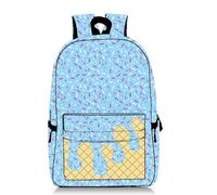 Generico Ice Cream Backpack Kawaii Shoulder Bagpacks Cute Large Capacity Daypack Lightweight Daily Use Travel Hiking Camping (Light. Blue)