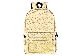 Generico Ice Cream Drip Backpack, Kawaii Shoulder Bagpacks, Ice Cream Backpack, Cute Large Capacity with Side Pockets, Use Travel Hiking Camping for Boys Girls (Yellow)