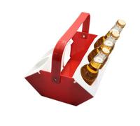 Generico Ice Drink Carrier, Beer Travel Holder Organizer, 6 Slot Cup Rack with Ice Compartment Cooling, ABS Portable Beverage Tray, Outdoor Camping Party Carry Rack, Picnic BBQ Use