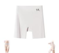 Generico Ice Silk Underwear, Women's High-Waisted Ice Silk Tummy Control And Butt Lift Underwear, 3-in-1 Panty Shorts (White,XL(50-65kg))