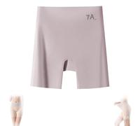 Generico Ice Silk Underwear, Women's High-Waisted Ice Silk Tummy Control And Butt Lift Underwear, 3-in-1 Panty Shorts (Purple,L(40-50kg))