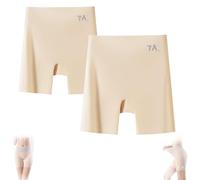 Generico Ice Silk Underwear, Women's High-Waisted Ice Silk Tummy Control And Butt Lift Underwear, 3-in-1 Panty Shorts (Pink Pink,2XL(65-80kg))