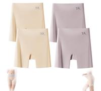 Generico Ice Silk Underwear, Women's High-Waisted Ice Silk Tummy Control And Butt Lift Underwear, 3-in-1 Panty Shorts (Pink Purple*2,2XL(65-80kg))