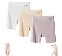 Generico Ice Silk Underwear, Women's High-Waisted Ice Silk Tummy Control And Butt Lift Underwear, 3-in-1 Panty Shorts (Pink White Purple,3XL(80-95kg))