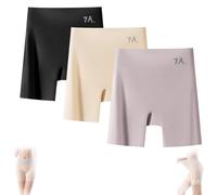 Generico Ice Silk Underwear, Women's High-Waisted Ice Silk Tummy Control And Butt Lift Underwear, 3-in-1 Panty Shorts (Black Pink Purple,L(40-50kg))