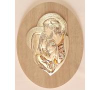 Generico Icona Sacra Famiglia in Argento cm21x15 E Legno cm29x23x2 Icone SACRE Quadro Sacro -> Tua in 24/48h