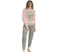 Generico IGAM Pigiama Invernale Donna Hollywoo Milano Serafino Caldo Cotone Interlock (IT, Testo, M, Regular, Regular, 45758 Cipria)