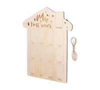 Generico Il mio display fotografico del primo anno - Frammazione del bambino | 12 Kit di visualizzazione multi -immagine | Cornici in legno di pitture per l'arredamento del vivaio di 1 ° compleanno