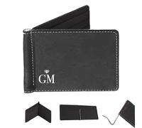 Generico ''Il nostro diamante'' Portafoglio da Uomo Personalizzato con Nome in Pelle Sintetica Nera Idea regalo Festa del papà Nonno Festa dei Nonni Idea regalo Natale Papà Babbo Compleanno