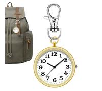 Genérico il portachiavi - Orologio a clip | Timer a zaino Key | Orario pendente, Timer per borse rotonde, Squisito Elegante per famiglie, Vacanze, Forniture, Oro, Consulte la descripción