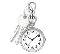 Genérico il portachiavi - Orologio a clip | Timer a zaino Key | Orario pendente, Timer per borse rotonde, Squisito Elegante per famiglie, Vacanze, Forniture, argento, Consulte la