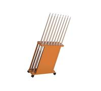 Generico Il Portastecche Da Biliardo Può Contenere 10/16 Stecche, Supporto Da Pavimento For Stecche, Organizer For Sala Giochi, Bar E Club(Orange,16-hole)