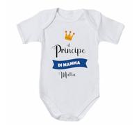 Generico ''Il principe di mamma'', Body personalizzato neonato 0-24 mesi Bimbo Bimba Idea Regalo Festa del la mamma Natale Nonna Compleanno Natale Nascita Compleanno Natale