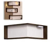 Generico Illuminated Light Corner Shelf, Smart Corner Shelves with Lamp for Figurines and Collectibles, Wall-Mounted Free-Hole Ornaments Storage Display Rack for Bedroom Living Room Office