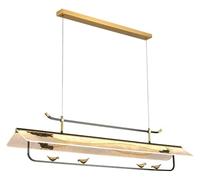 Generico Illuminazione a sospensione a soffitto Lampadario in stile cinese Zen Lampadari di lusso in rame artistico Illuminazione decorativa a forma di grondaia antica, lampadario da pranzo