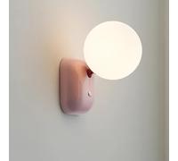 Generico Illuminazione da parete, Lampada da parete color crema for cameretta dei bambini, comodino, graziosa applique for soggiorno, corridoio, interruttore a pressione G9(Pink)