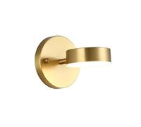 Generico Illuminazione da parete, Lampada da parete moderna, di lusso, semplice, in rame, for camera letto, soggiorno, studio, illuminazione interna a LED(Round)