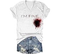 Generico I'm Fine It's Not My Blood Stain Bloody Hand Blood Splatter Maglietta