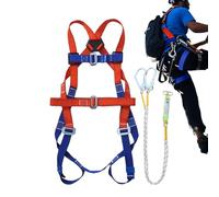 Generico Imbracatura Anticaduta | Imbracatura di Sicurezza Completa a 5 Punti Protezione Caduta | Bretcole Regolabili Flessibile Cordino Uomo - per Lavori in Quota Caccia Tree Climbing