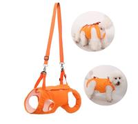 Generico Imbracatura Cani Supporto e Recupero di Zampe Animali Domestici vestibilità Regolabile per Cani Anziani Affetti da Artrite,Arancia,L