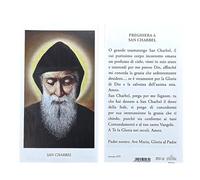 Generico Immagini Religiose di San Charbel con Preghiera, Stampe Devozionali, 6x11 cm, Confezione da 100 Pezzi, Made in Italy