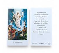 Generico Immagini Religiose per la Pasqua con Preghiera, Vari Soggetti, 6x11 cm, Confezione da 100 Pezzi, Made in Italy (Risurrezione 2)