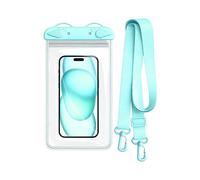 Genérico Impermeabile per cellulare, con cordoncino, per navigazione, spiaggia e crociera, viaggi su strada, vacanze, piscina, nuoto, immersioni, kayak, verde chiaro, Consulte la descripción, Vedere